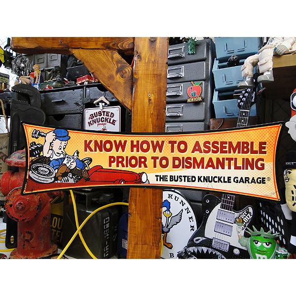 バステッドナックルガレージ　解体前に組み立て方法を知っておこう　U.S.ヘヴィースチールサイン ■ ...