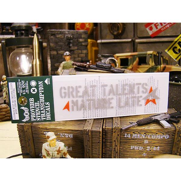 ことわざステンシル転写ステッカー　（大器晩成）　アメリカ雑貨　アメリカン雑貨　車　シール　ブランド　...