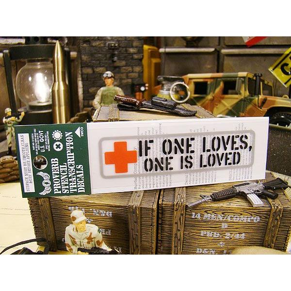 ことわざステンシル転写ステッカー　（思えば思われる）　アメリカ雑貨　アメリカン雑貨　車　シール　ブラ...