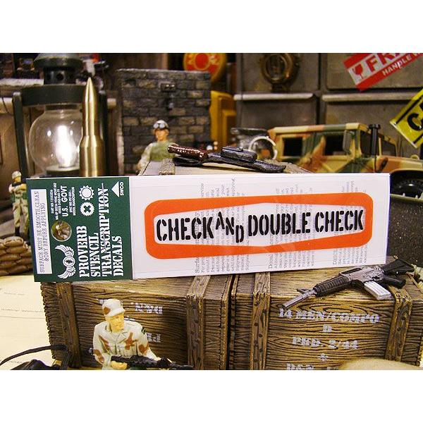 ことわざステンシル転写ステッカー　（念には念を入れよ）　アメリカ雑貨　アメリカン雑貨　車　シール　ブ...