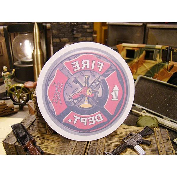 ファイヤーデプト　ステッカー　（裏張りタイプ）　アメリカ雑貨　アメリカン雑貨　車　シール　ブランド