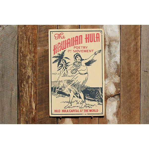 昔のアドバタイジング　ハワイアンウッドサイン　（ハワイアンフラ）　ハワイ雑貨　ハワイアン雑貨　壁掛け...