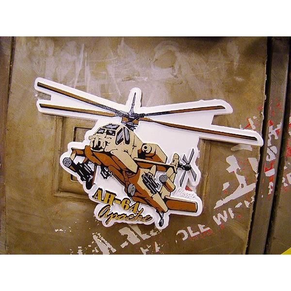ミリタリーマグネット　（AH-64アパッチ）　■　アメリカ雑貨　アメリカン雑貨　ミリタリー　ガレージ...