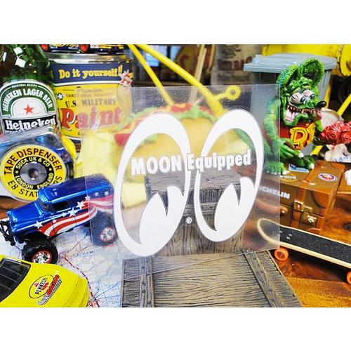 ムーンイクイップメント　アイシェープ抜きステッカー　（左向き）　アメリカ雑貨　アメリカン雑貨　車　シ...