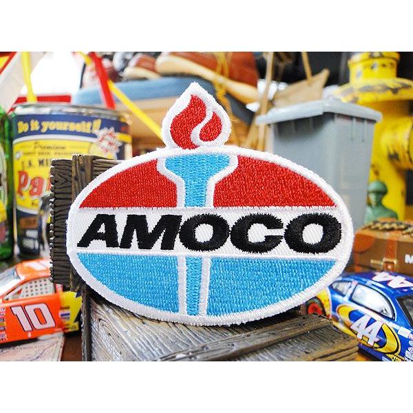 アモコ　ワッペン アメリカ雑貨 アメリカン雑貨 おしゃれ アイロン ブランド アメリカ エンブレム ...