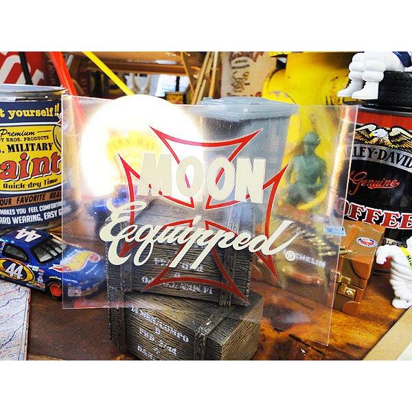 ムーン　イクイップド　抜きステッカー　（アイアンクロス/レッド）　アメリカ雑貨　アメリカン雑貨　車　...