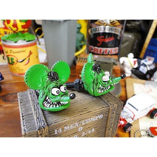 ラットフィンク　ヘッドライセンスボルト 2個セット アメリカ雑貨 アメリカン雑貨 ラットフィンク フ...