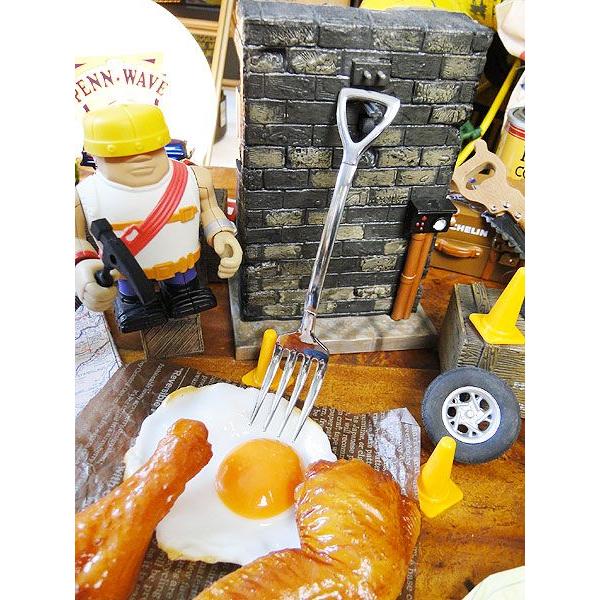 働く男のスコップスプーン　（スコップフォーク/中サイズ）　アメリカン雑貨　アメリカ雑貨