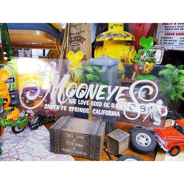 ムーンアイズ　ピンストライプステッカー　（WE LOVE/ホワイト）　アメリカ雑貨　アメリカン雑貨　...