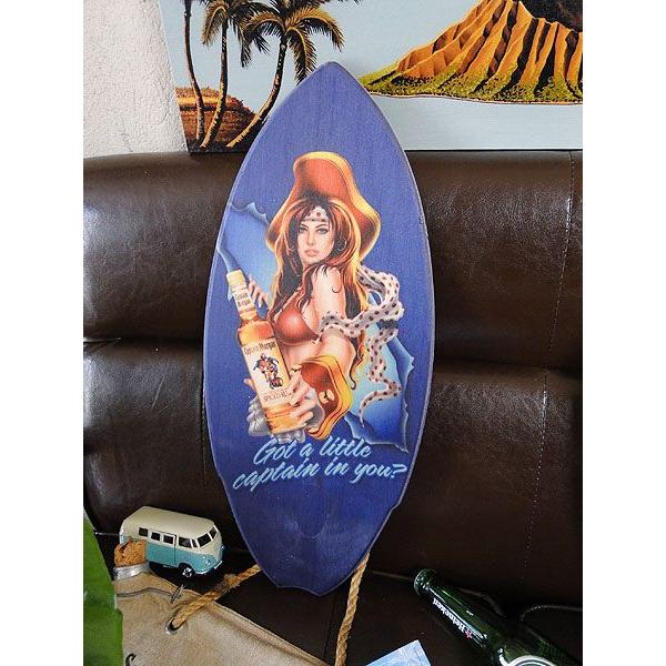 ミニサーフボード　（キャプテンモルガン）　アメリカン雑貨　アメリカ雑貨　おしゃれ　インテリア　ハワイ...