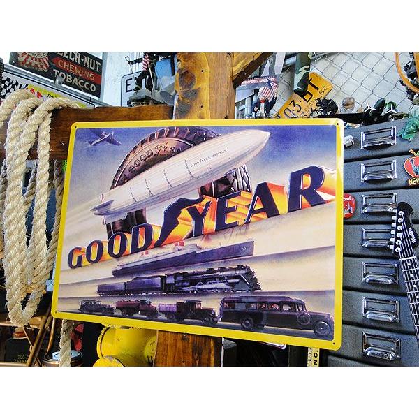 グッドイヤー　ブリキ看板　（バルーンシップ）　アメリカン雑貨　アメリカ雑貨　インテリア　壁飾り　人気...