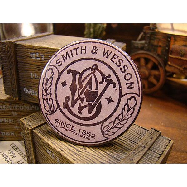 スミス＆ウェッソン　缶バッジ アメリカ雑貨 アメリカン雑貨 おしゃれ