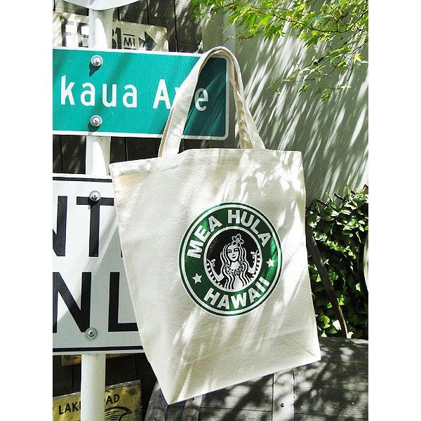 メアフラ　ハワイ　キャンバスエコバッグ　Mサイズ　横幅35cm ■ アメリカ雑貨 アメリカン雑貨 ハ...