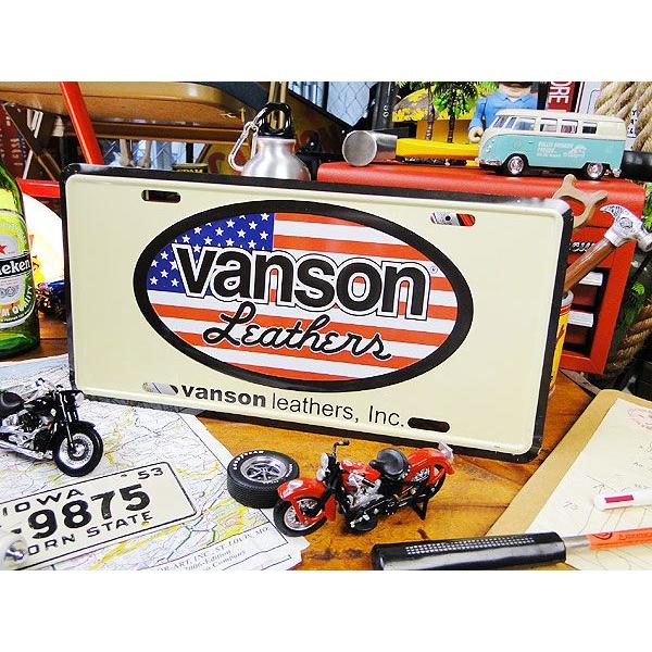 バンソン　ライセンスプレート　（星条旗）　アメリカ雑貨　アメリカンな雑貨屋さん　ガレージ用品　ブラン...