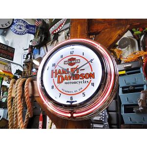 ハーレーダビッドソン ネオンクロック ネオン管 掛け時計 楽天市場】ハーレーダビッドソン モーターサイクル ダブルネオン