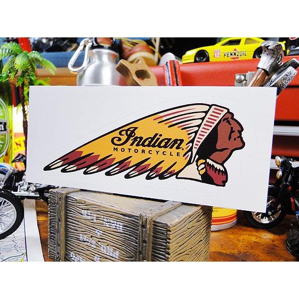 ノスタルジック　ガレージステッカー　（インディアン/チーフロゴ）　アメリカン雑貨　アメリカ雑貨　車　...