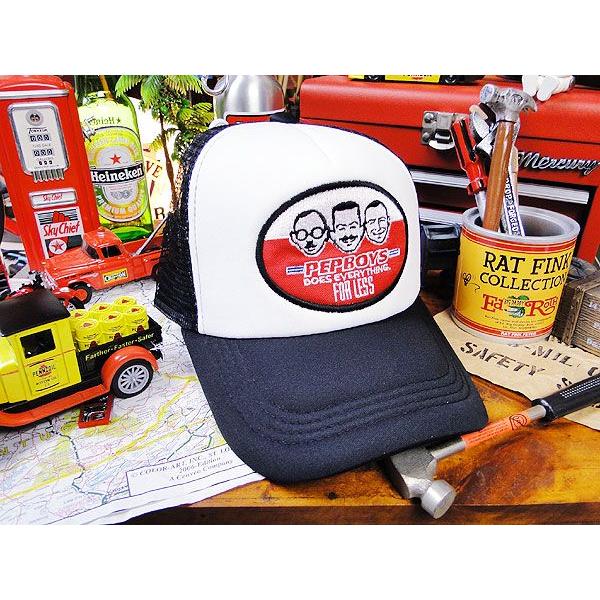 ガレージメッシュキャップ　（ペップボーイズ）　アメリカ雑貨　アメリカン雑貨　帽子　メンズ　ガレージ　...