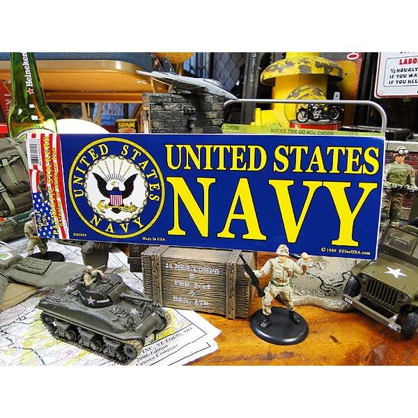 ミリタリーバンパーステッカー　（U.S.ネイビーエンブレム）　アメリカ雑貨　アメリカン雑貨　車　シー...