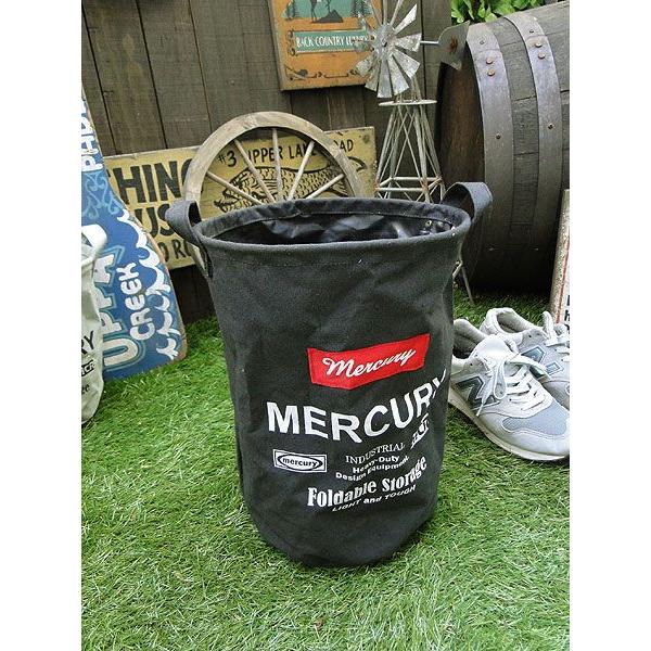 マーキュリー　キャンバスバケツ　Mサイズ　（ブラック）　■　アメリカン雑貨　アメリカ雑貨　MERCU...