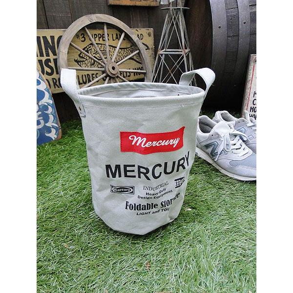 マーキュリー　キャンバスバケツ　Sサイズ　（グレー）　■ アメリカ雑貨 アメリカン雑貨　MERCUR...