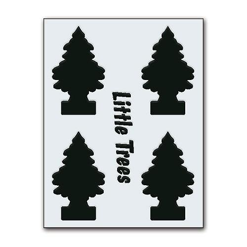 リトルツリー　カットアウトステッカー　B　（ブラック）　アメリカ雑貨　アメリカン雑貨