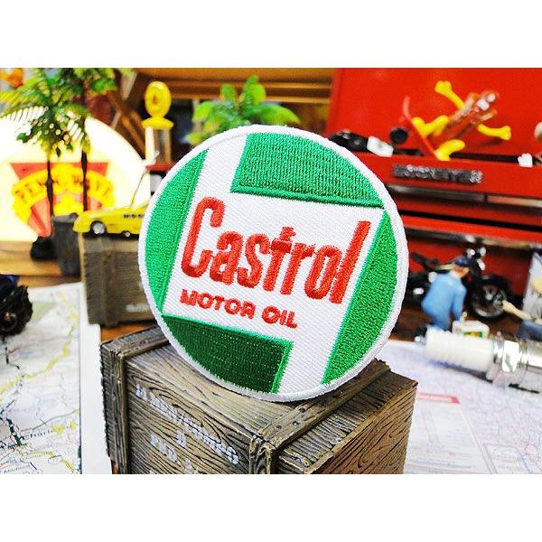 カストロール　ワッペン アメリカ雑貨 アメリカン雑貨 おしゃれ アイロン ブランド アメリカ ロゴ ...