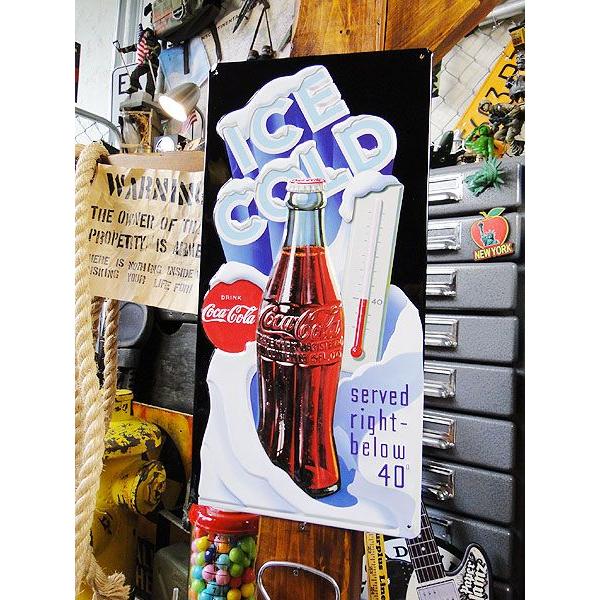 コカ・コーラブランド アイスコールド・コークボトル　エンボス・ティンサイン アメリカ雑貨 アメリカン...