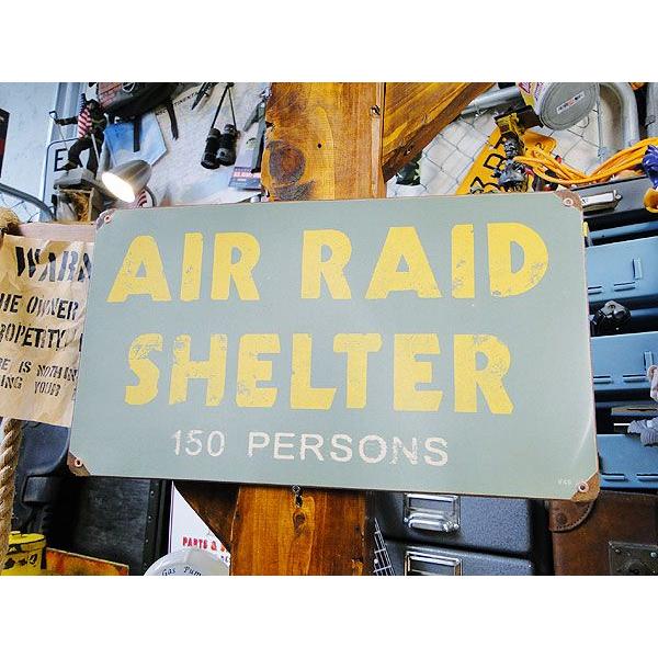 防空壕　U.S.ヘヴィースチールサイン アメリカ雑貨 アメリカン雑貨