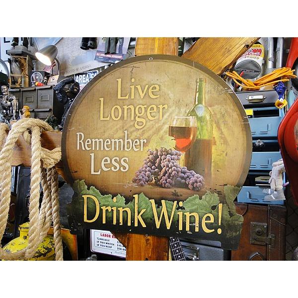 ワインを飲もう！　U.S.へヴィースチールサイン アメリカ雑貨 アメリカン雑貨 サインプレート ティ...