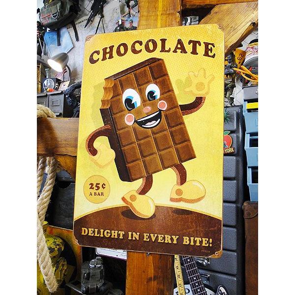 ファーストフードブラザーズ　U.S.ヘヴィースチールサイン　（チョコレート/レクタングル）　アメリカ...