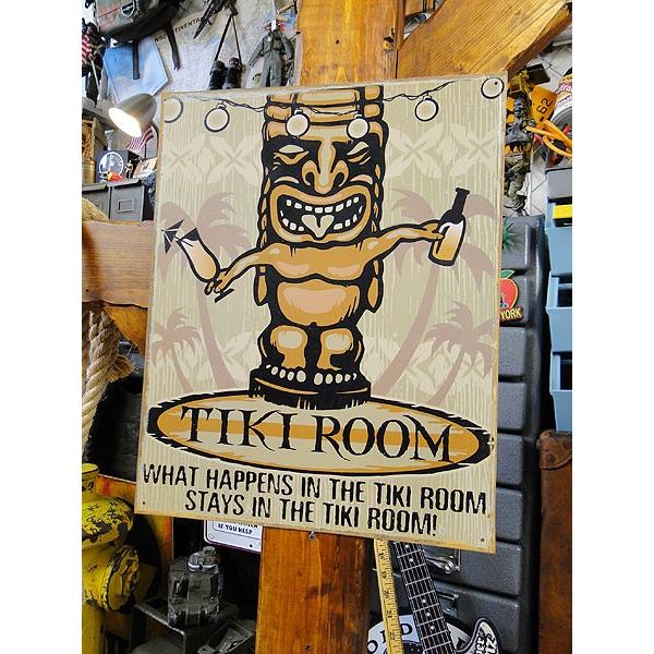 ティキルーム　ブリキ看板　■ アメリカ雑貨 アメリカン雑貨 サインプレート ティンサインボード