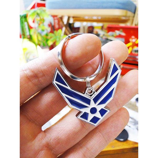 ミリタリーメタルキーホルダー　（U.S.エアフォースNEW/ダイカット）　■　アメリカ雑貨　アメリカ...