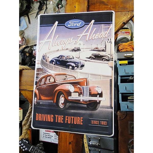 1940　フォード　クーペ　ブリキ看板　（Always Ahead）　アメリカ雑貨　アメリカン雑貨　...