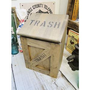 ダストボックス　45L アメリカン　お洒落ゴミ箱　モザイク柄　アンティーク dustbox-semi_01.jpg