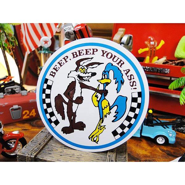 ロードランナー＆コヨーテ　レトロステッカー ■ アメリカン雑貨 アメリカ雑貨   車 シール ブラン...