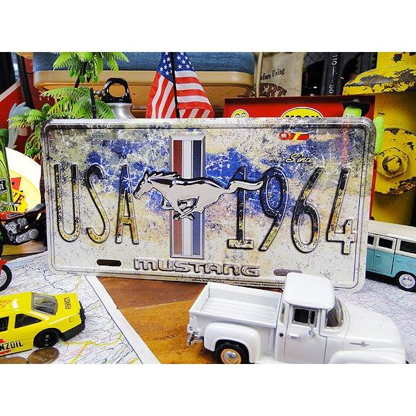 フォード　マスタング　ライセンスプレート　（USA 1964）　アメリカ雑貨　アメリカン雑貨　インテ...