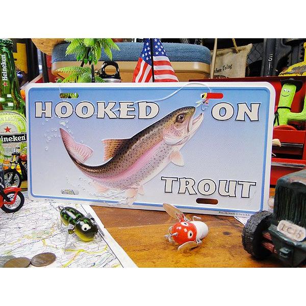 レインボートラウト　ライセンスプレート アメリカ雑貨 アメリカン雑貨 インテリア 壁飾り おしゃれな...