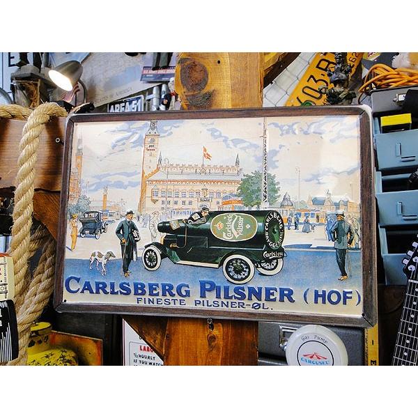世界のお酒　3Dパブサイン　（カールスバーグ・クラシックカー）　アメリカ雑貨　アメリカン雑貨　サイン...