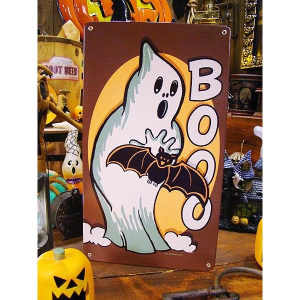 ★稀少な絶盤品★ 【即納】【在庫あり】ハロウィン　U.S.ヘヴィースチールサイン　（ゴースト）　■　...