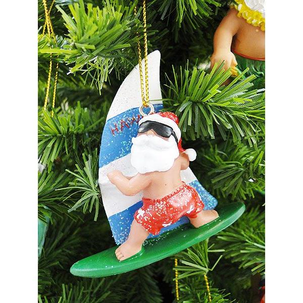 ハワイアン　クリスマスオーナメント　（ウィンドサーフィンサンタ）　アメリカン雑貨　アメリカ雑貨