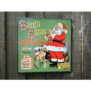 アメリカン レトロ クリスマス U.S.ヘヴィースチールサイン
