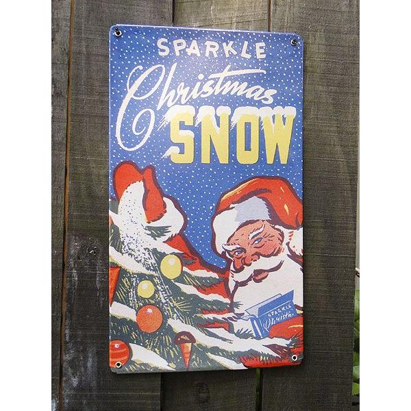 クリスマス　U.S.ヘヴィースチールサイン　（クリスマススノー）　アメリカン雑貨　アメリカ雑貨