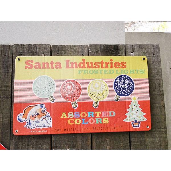 クリスマス　U.S.ヘヴィースチールサイン　（サンタインダストリー）　アメリカン雑貨　アメリカ雑貨