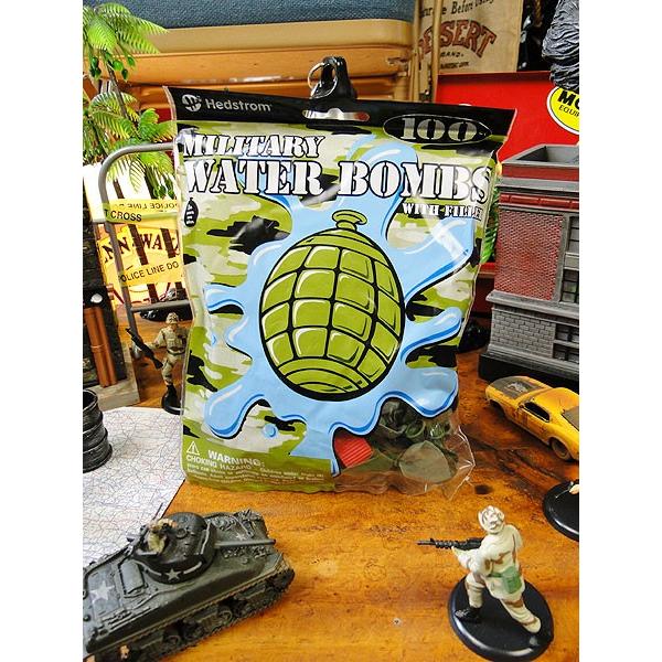 ミリタリー手榴弾　水風船 ウォーターボム 100発入 ■ アメリカ雑貨 アメリカン雑貨 ミリタリー ...