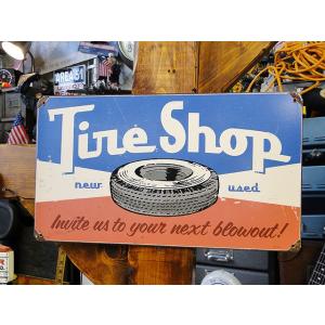 ★稀少な絶盤品★ タイヤショップ　U.S.ヘヴィースチールサイン アメリカ雑貨 アメリカン雑貨