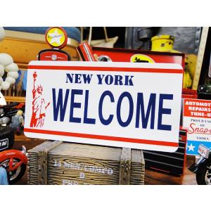 U.S.ライセンスプレートステッカー　（ニューヨーク）　アメリカン雑貨　アメリカ雑貨　ステッカー　シ...