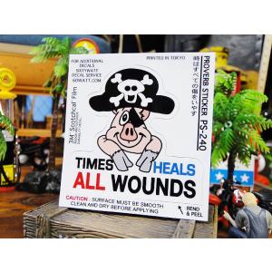 シックスティーワット　ことわざピギーステッカー　（時はすべての傷をいやす）　アメリカン雑貨 アメリカ...