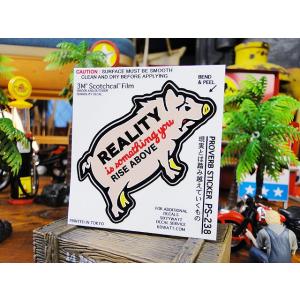 シックスティーワット　ことわざピギーステッカー　（現実とは踏み超えていくもの）　アメリカ雑貨 アメリ...