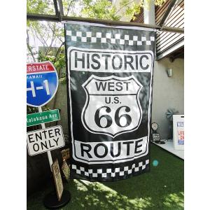 ルート66　ビッグサイズフラッグ　（ヒストリック）　アメリカ雑貨　アメリカン雑貨　旗　インテリア　小...