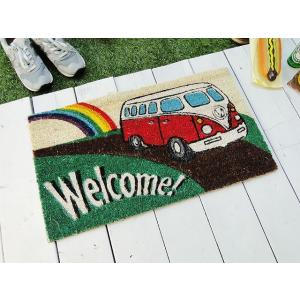 ワーゲンバス　ココマット　（レッドバス）　アメリカン雑貨　アメリカ雑貨 爆買